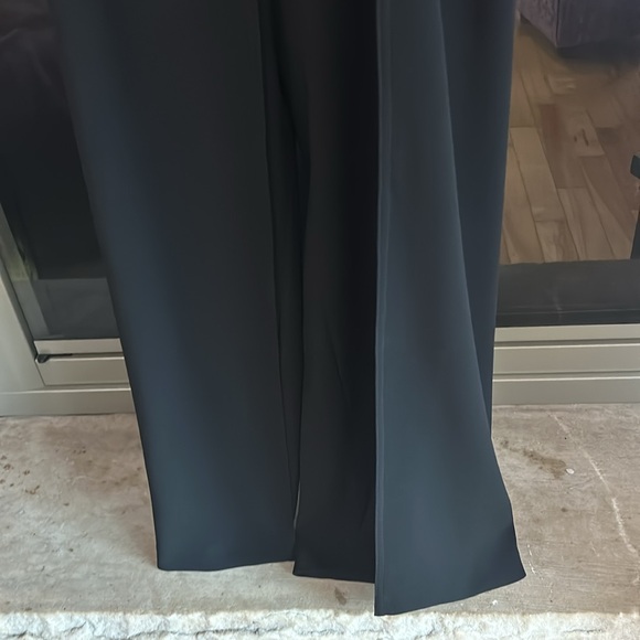 Tom and Linda Platt Flow Wide Leg Black Pants - stretch waste - Picture 4 of 6